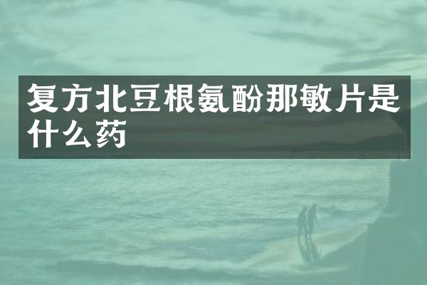 复方北豆根氨酚那敏片是什么药
