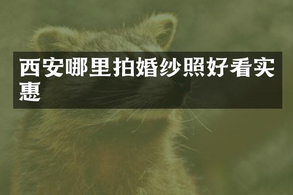 西安哪里拍婚纱照好看实惠