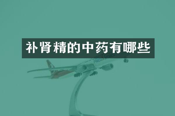补肾精的中药有哪些