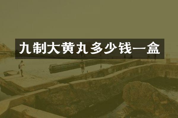 九制大黄丸多少钱一盒
