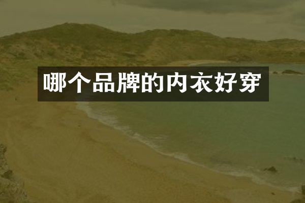 哪个品牌的内衣好穿