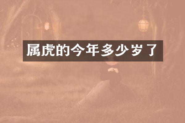 属虎的今年多少岁了