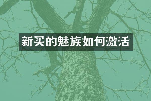 新买的魅族如何激活