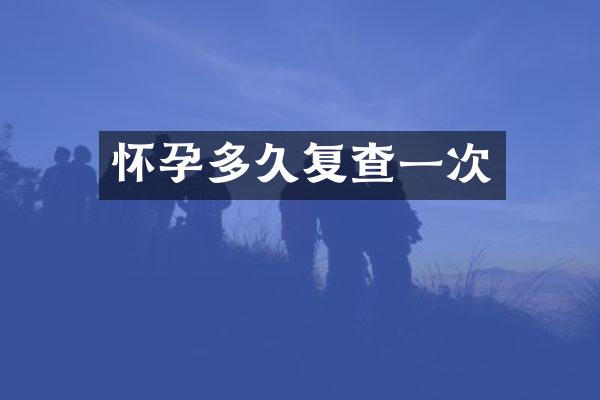 怀孕多久复查一次