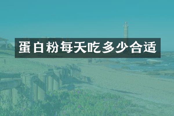 蛋白粉每天吃多少合适