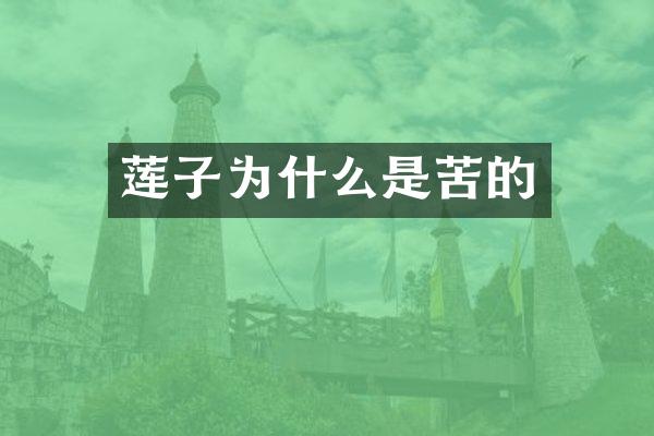 莲子为什么是苦的