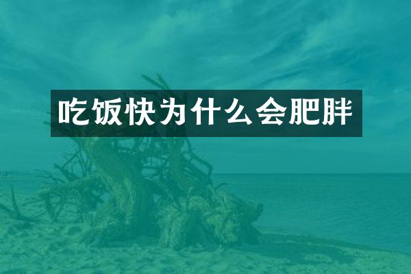 吃饭快为什么会肥胖