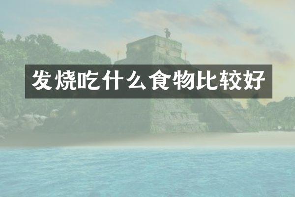 发烧吃什么食物比较好