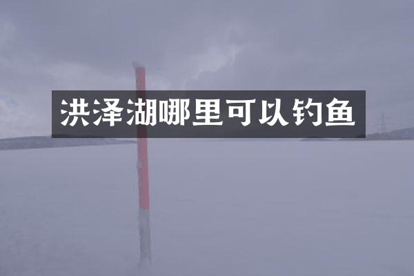 洪泽湖哪里可以钓鱼