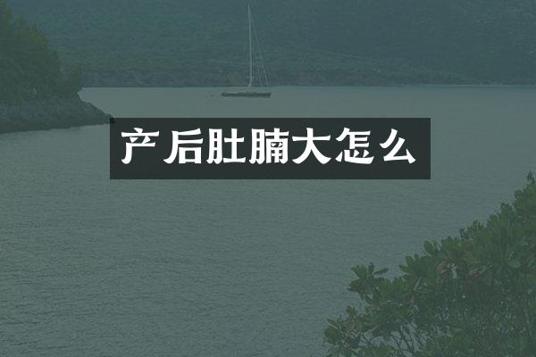 产后肚腩大怎么