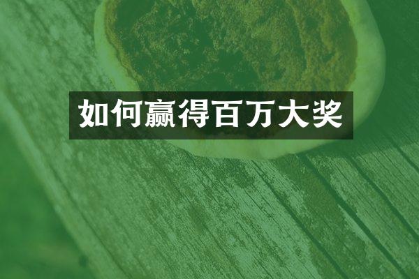 如何赢得百万大奖