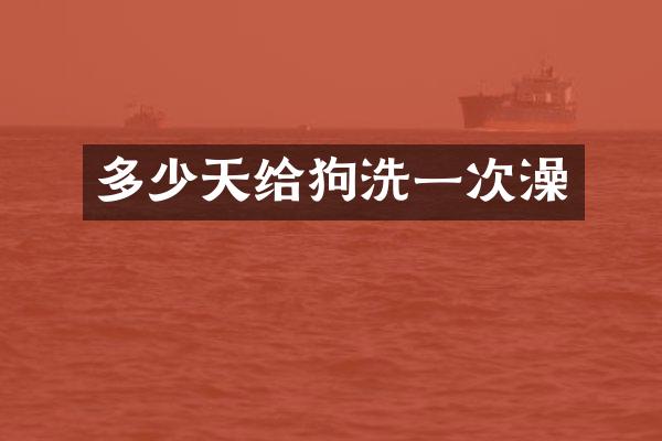 多少天给狗洗一次澡