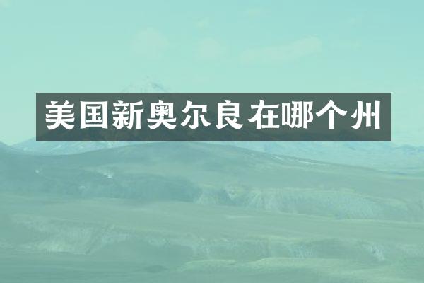美国新奥尔良在哪个州