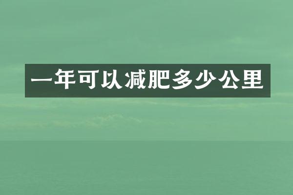 一年可以减肥多少公里
