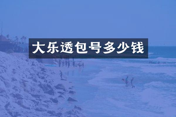 大包号多少钱