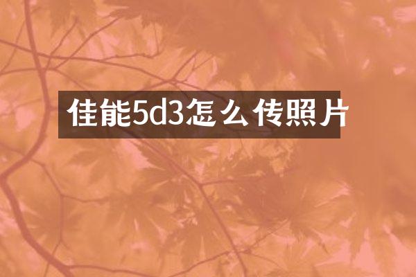 佳能5d3怎么传照片