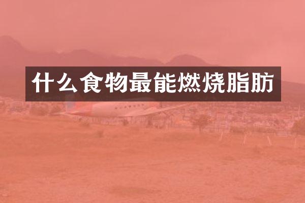 什么食物最能燃烧脂肪