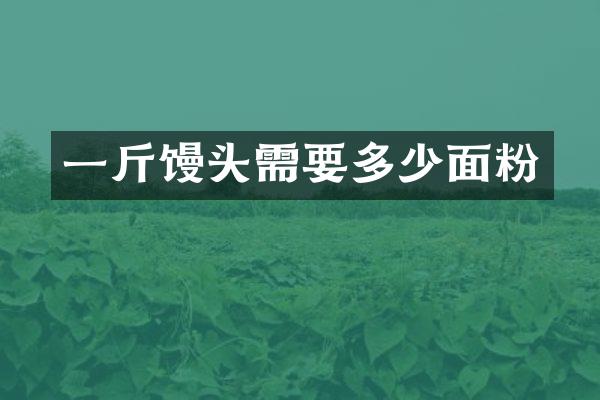 一斤馒头需要多少面粉