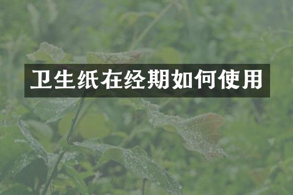卫生纸在经期如何使用