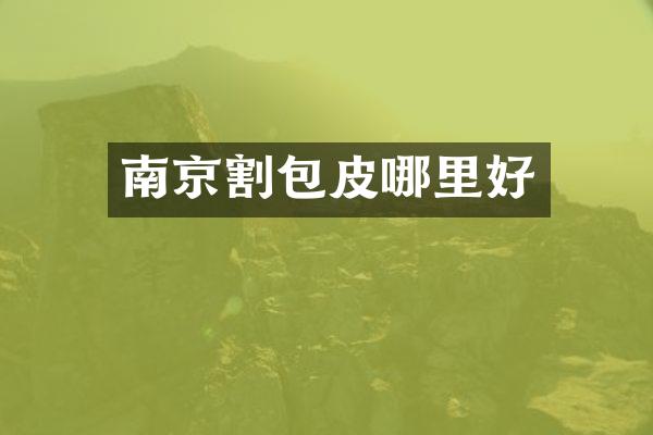 南京割包皮哪里好