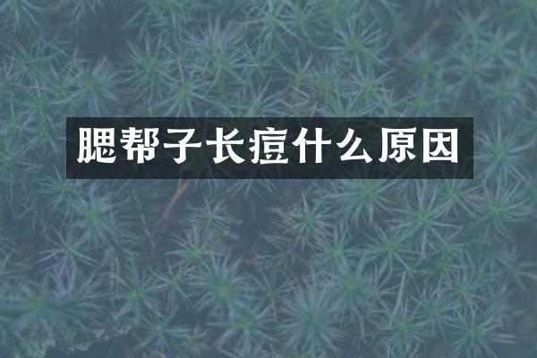 腮帮子长痘什么原因