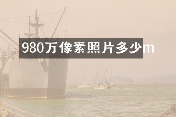980万像素照片多少m