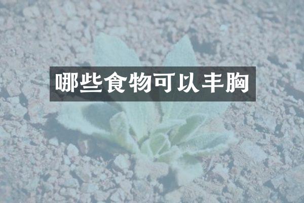 哪些食物可以丰胸