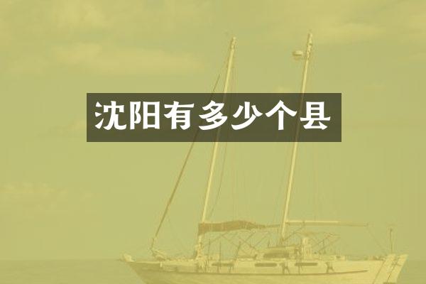 沈阳有多少个县
