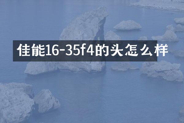 佳能16-35f4的头怎么样