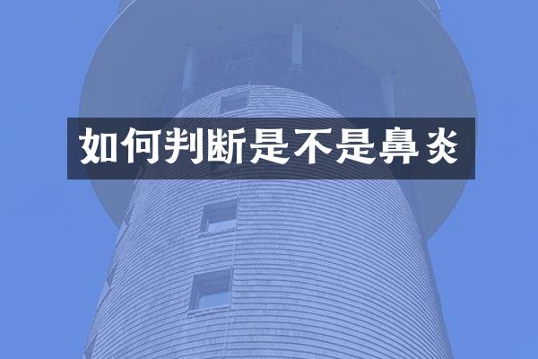 如何判断是不是鼻炎