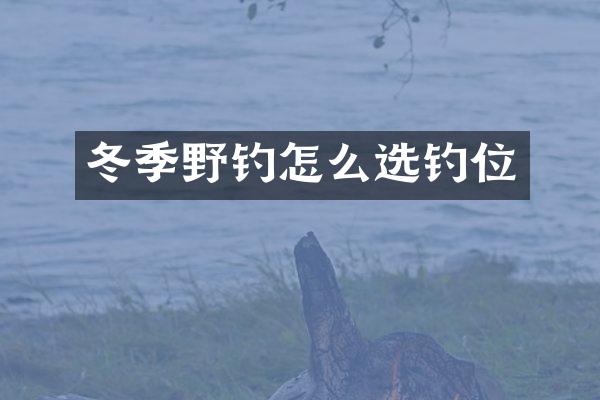 冬季野钓怎么选钓位