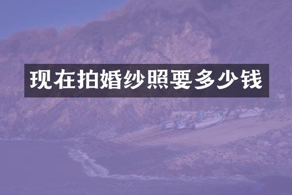 现在拍婚纱照要多少钱