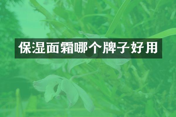 保湿面霜哪个牌子好用