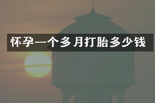 怀孕一个多月打胎多少钱
