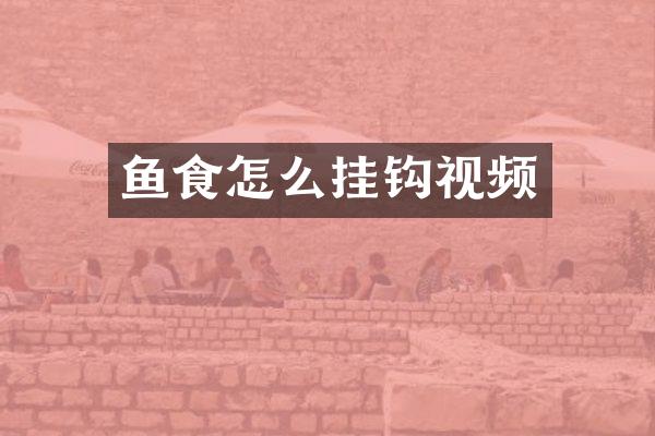 鱼食怎么挂钩视频