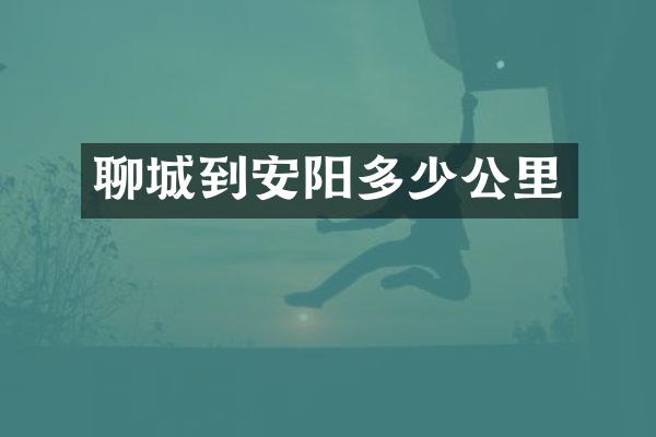 聊城到安阳多少公里