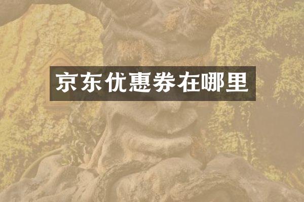 京东优惠券在哪里