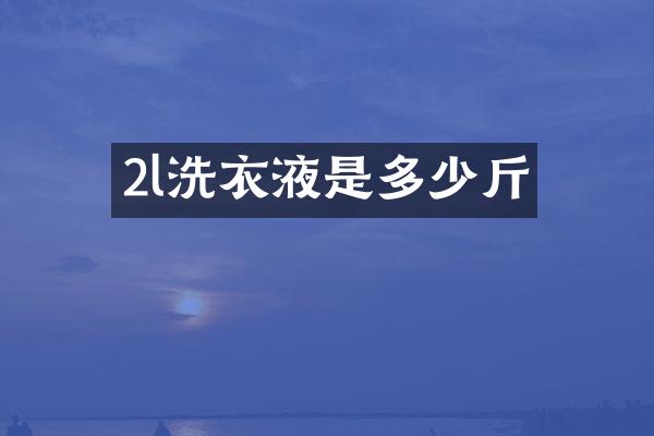 2l洗衣液是多少斤