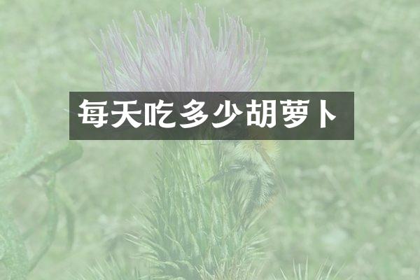 每天吃多少胡萝卜