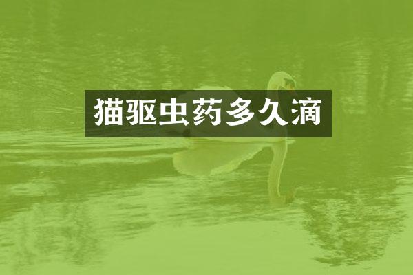 猫驱虫药多久滴