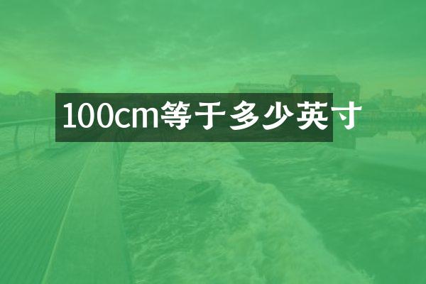 100cm等于多少英寸