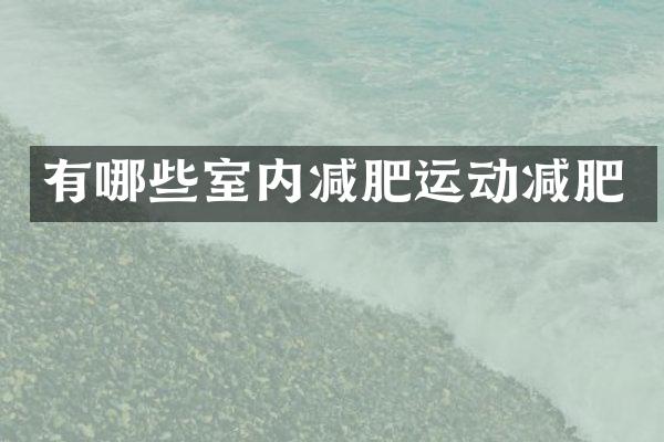 有哪些室内减肥运动减肥