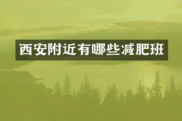 西安附近有哪些减肥班