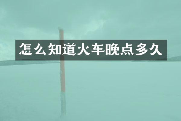 怎么知道火车晚点多久