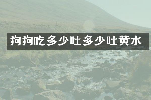 狗狗吃多少吐多少吐黄水