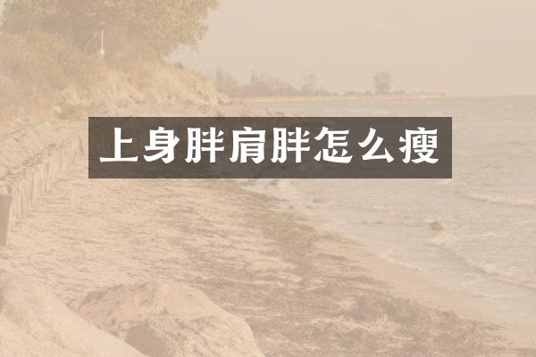 上身胖肩胖怎么瘦