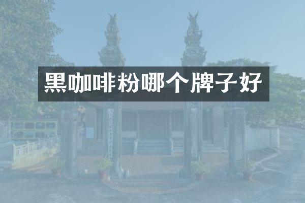 黑咖啡粉哪个牌子好