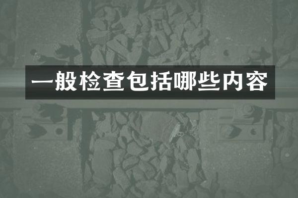 一般检查包括哪些内容