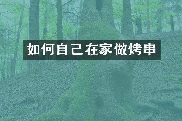 如何自己在家做烤串