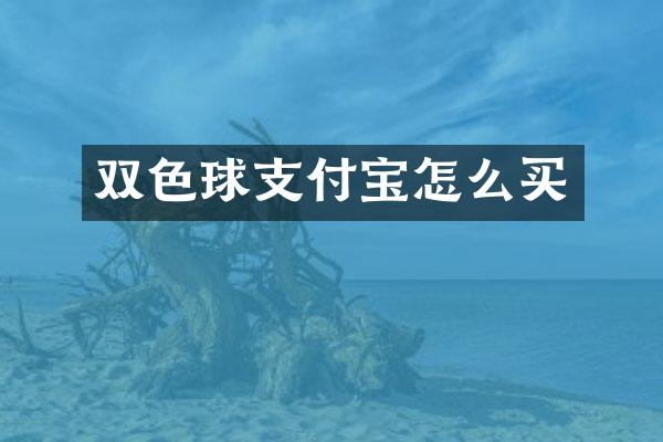 双色球支付宝怎么买